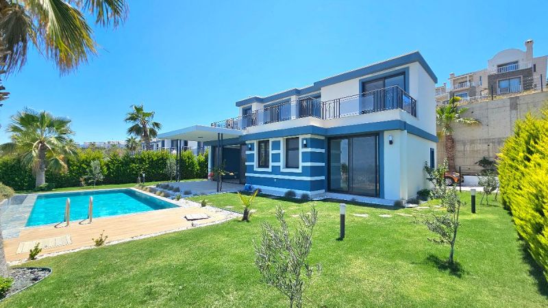 Bodrum Gündoğanda Satılık Özel Havuzlu Deniz Manzaralı Geniş Bahçeli 3+1 Sıfır Villa